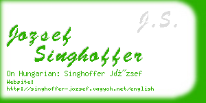 jozsef singhoffer business card